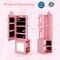 3-in-1 Freestanding Kids Jewelry Cabinet Armoire with Full Length Mirror - 13.5 L x 12 W x 46 H